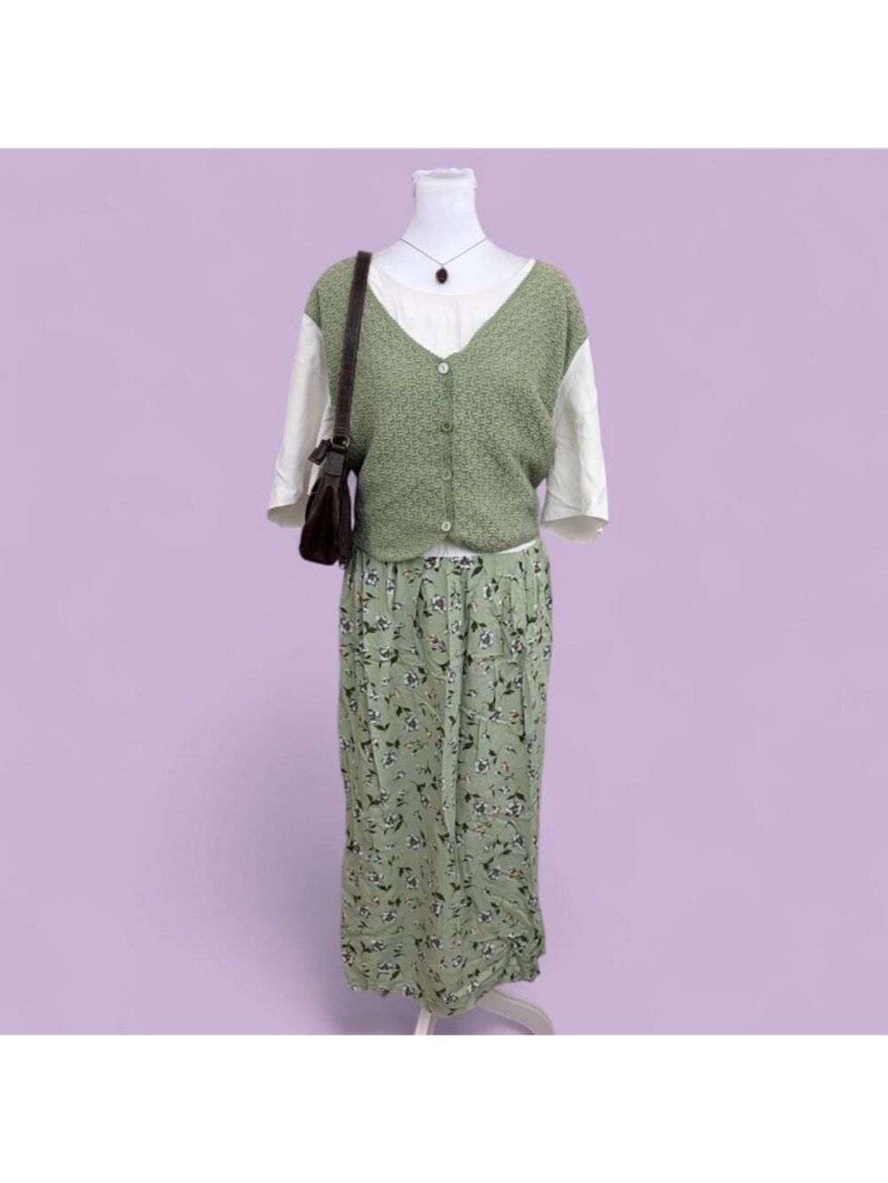 90s floral cottagecore teacher dress